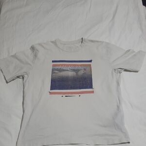 Heron Preston White and Blue Graphic Tee